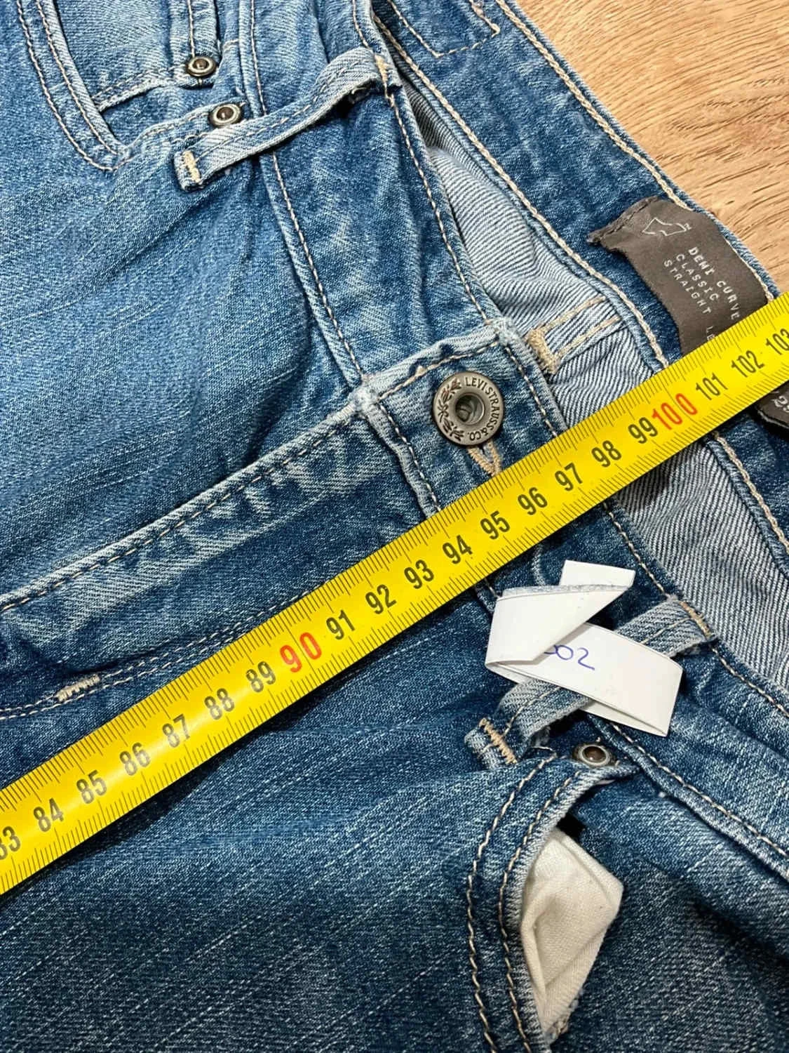Jean Levi's Demi Curve Straight Leg Taille 8/29 Prepy Coton Bleu Lvf 002 – photo 14